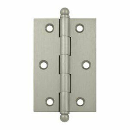 PATIOPLUS 3 x 2 in. Hinge with Ball Tips- Satin Nickel - Solid PA3857672